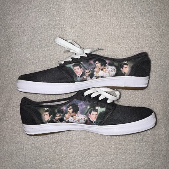 Vintage Bradford Exchage 1990 Elvis Presley Canvas Sneaker Shoes - Picture 8 of 8
